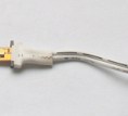 LED strip connector with wire lead